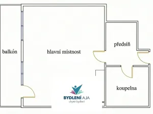 Pronájem bytu 1+kk, Praha - Řeporyje, Kakosova, 44 m2