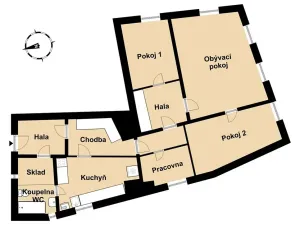 Prodej bytu 4+1, Praha - Malá Strana, Malostranské náměstí, 91 m2
