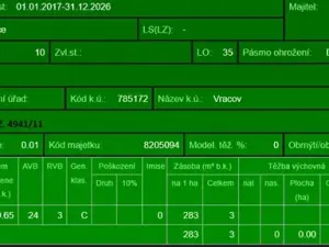 Prodej lesa, Vracov, 3963 m2