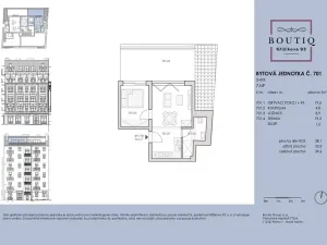 Prodej bytu 2+kk, Praha - Karlín, Křižíkova, 38 m2