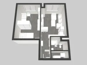 Pronájem bytu 2+kk, Náchod, Kostelecká, 47 m2