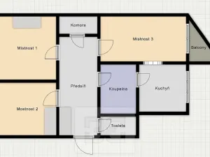 Pronájem bytu 3+1, Praha - Michle, Jivenská, 77 m2
