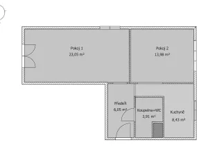 Pronájem bytu 2+1, Most, Jaroslava Vrchlického, 55 m2