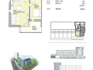 Pronájem bytu 2+kk, Hradec Králové, Kubelíkova, 54 m2