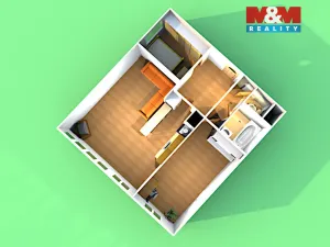 Pronájem bytu 3+kk, Praha - Braník, Vrbova, 63 m2