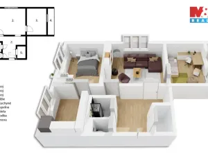 Prodej bytu 3+1, Pardubice, Jana Zajíce, 70 m2