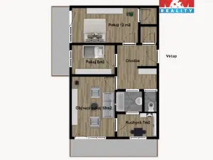 Prodej bytu 3+1, Nymburk, Letců R. A. F., 73 m2