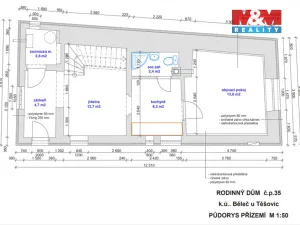 Prodej rodinného domu, Těšovice - Běleč, 88 m2