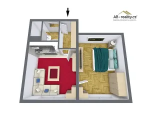 Prodej bytu 1+1, Teplice, Antala Staška, 35 m2