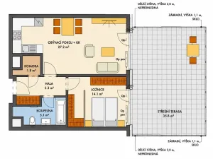 Prodej bytu 2+kk, Praha - Prosek, Prosecká, 55 m2