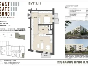 Prodej bytu 2+kk, Brno, Řípská, 63 m2