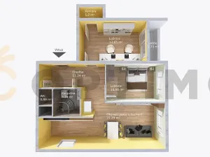 Prodej bytu 3+1, Praha - Kyje, Bajgarova, 65 m2