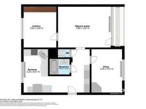 Prodej bytu 3+1, Stráž pod Ralskem, Mimoňská, 70 m2