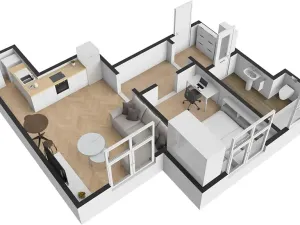 Pronájem bytu 2+kk, Praha - Vršovice, Minská, 45 m2