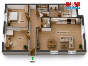 Pronájem bytu 3+kk, Praha - Běchovice, Antonína Hodného, 100 m2