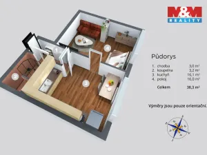 Prodej bytu 1+1, Děčín - Děčín VI-Letná, Školní, 40 m2