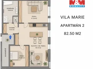 Prodej bytu 3+kk, Chotěšov, Starý mlýn, 82 m2