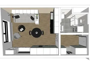 Pronájem bytu 1+kk, Praha, Milánská, 31 m2