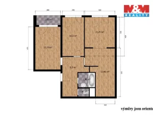 Prodej bytu 3+1, Praha - Řepy, Makovského, 66 m2
