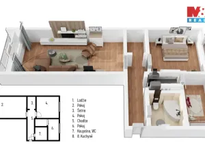 Prodej bytu 3+kk, Vsetín, Bratří Hlaviců, 55 m2