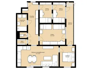 Prodej bytu 3+kk, Milevsko, 79 m2