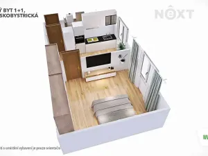 Pronájem bytu 1+1, Šumperk, Banskobystrická, 38 m2