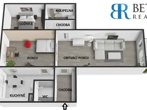 Prodej bytu 3+1, Přerov, tř. 17. listopadu, 78 m2