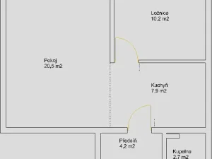 Pronájem bytu 2+kk, Praha - Žižkov, Lucemburská, 40 m2