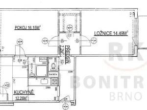 Pronájem bytu 2+1, Brno, Stamicova, 50 m2