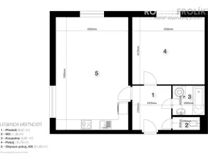 Pronájem bytu 2+kk, Hostivice, Zimní, 62 m2