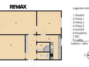 Pronájem bytu 3+1, Praha - Záběhlice, Práčská, 69 m2