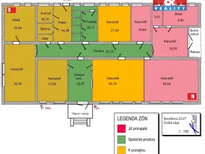 Pronájem kanceláře, Česká Lípa, Bendlova, 215 m2