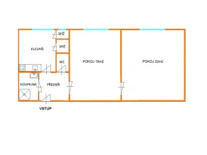Pronájem bytu 2+1, Brno, Zahradníkova, 60 m2