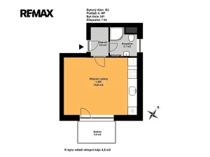 Pronájem bytu 1+kk, Hořovice, Ječná, 30 m2