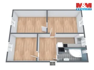 Prodej bytu 3+1, Horní Slavkov, Dlouhá, 64 m2