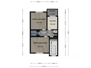 Prodej bytu 2+1, Kroměříž, Jiráskova, 63 m2