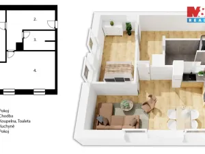 Prodej bytu 2+kk, Strakov, 68 m2
