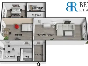 Prodej bytu 3+1, Přerov, tř. 17. listopadu, 78 m2