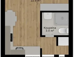 Prodej bytu 1+kk, Brno, Gallašova, 31 m2