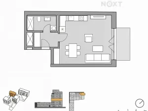 Pronájem bytu 1+kk, Brno, Bratislavská, 37 m2