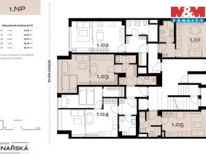 Prodej bytu 1+kk, Praha - Holešovice, Vinařská, 22 m2