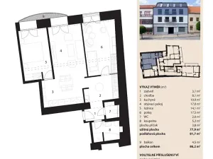 Prodej bytu 3+kk, Bystřice nad Pernštejnem, Masarykovo náměstí, 82 m2