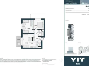 Prodej bytu 3+kk, Kladno, Unhošťská, 60 m2