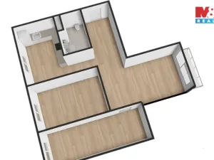 Prodej bytu 3+1, Klášterec nad Ohří - Miřetice u Klášterce nad Ohří, Pod Stadionem, 62 m2