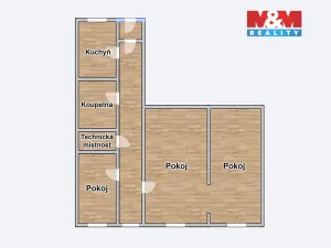 Prodej bytu 3+1, Fulnek, Fučíkova, 73 m2