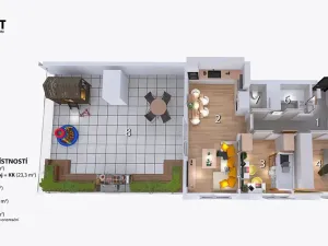Prodej bytu 3+kk, Brno, Lišejníková, 61 m2