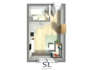 Pronájem bytu 1+kk, Jablonec nad Nisou, Budovatelů, 20 m2