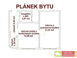 Pronájem bytu 2+kk, Praha, Nuselská, 52 m2