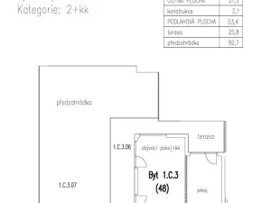 Prodej bytu 2+kk, Praha - Hrdlořezy, Mezilehlá, 51 m2