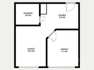 Prodej bytu 2+kk, Most, Lidická, 33 m2